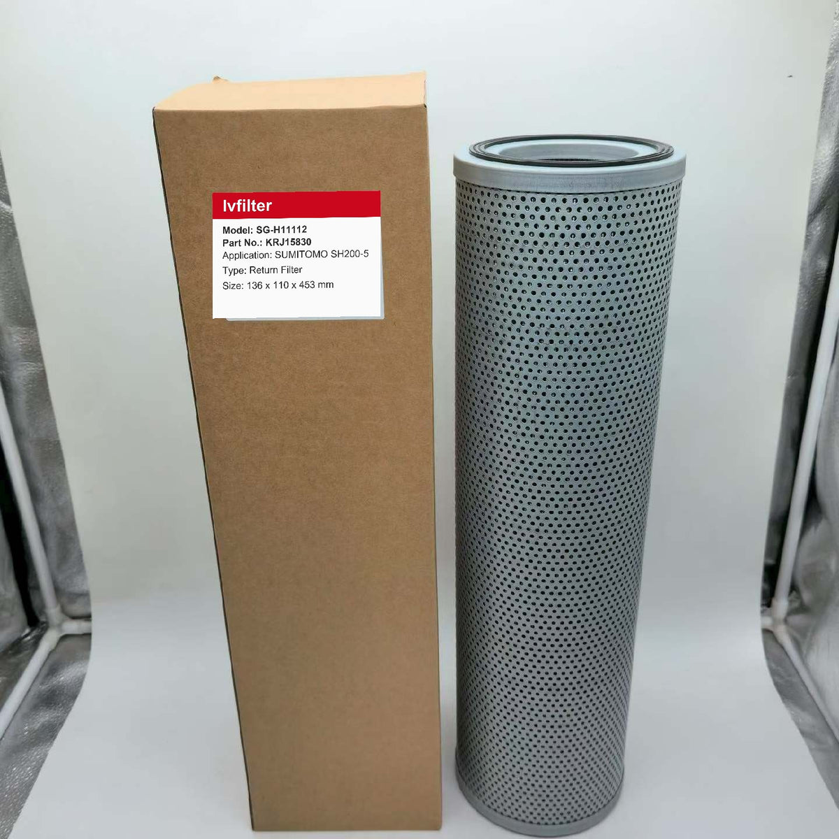 Hydraulic Return Filter KRJ15830 for SUMITOMO SH200-5 | Fits DONALDSON P551210 | Wholesale