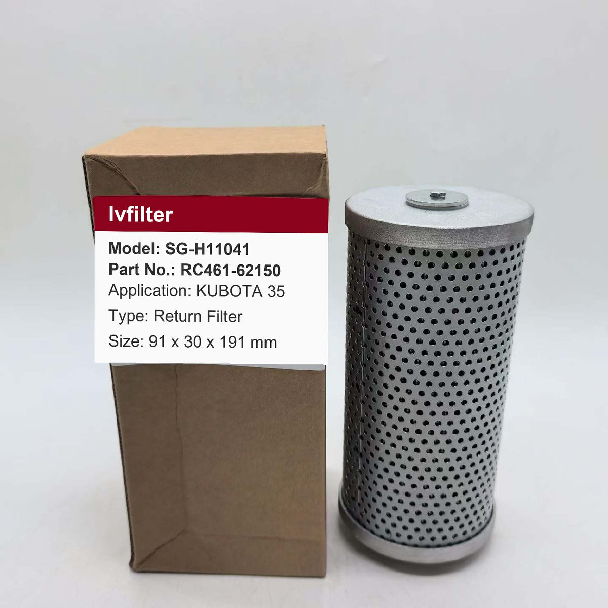 Hydraulic Return Filter RC461-62150 for KUBOTA 35 | Fits HIFI SH60918 | Wholesale