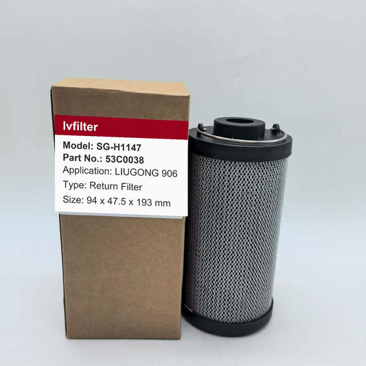 Hydraulic Return Filter 53C0038 for LIUGONG 906 | Fits HIFI SH60817 | Wholesale